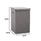 SOGA 2X Grey Medium Collapsible Laundry Hamper Storage Box Foldable Canvas Basket Home Organiser Decor