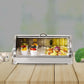 SOGA 59x38.5cm Silver Color Ceramic Serving Bowl Chafing Dish for Kitchen Essential