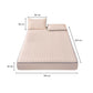 SOGA Beige 183cm Wide Mattress Cover Thick Quilted Fleece Stretchable Clover Design Bed Spread Sheet Protector with Pillow Covers