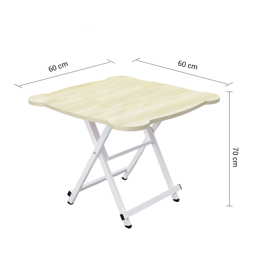SOGA 2X White Minimalist Cat Ear Folding Table Indoor Outdoor Portable Stall Desk Home Decor