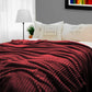SOGA Burgundy Throw Blanket Warm Cozy Striped Pattern Thin Flannel Coverlet Fleece Bed Sofa Comforter