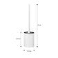 SOGA 27cm Wall-Mounted Toilet Brush with Holder Bathroom Cleaning Scrub White