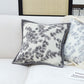 SOGA 45cm Throw Pillow Off White Wide Border with Branch and Pine Needle Design Pattern Home Decor