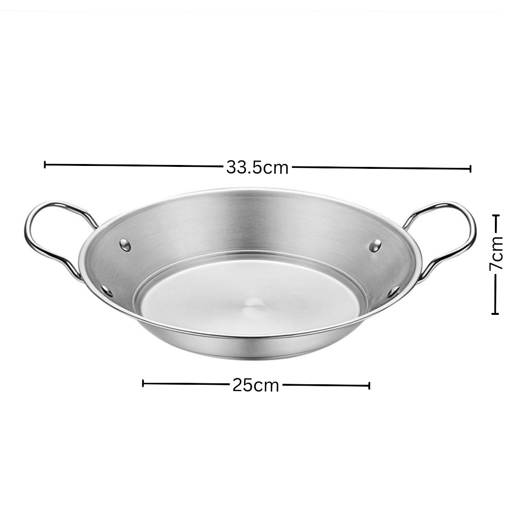 Soga 25cm Signature Dry Pot crafted with 201 Material in Silver Color and for Kitchen Essentials
