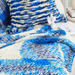 SOGA 2X 90x200cm Throw Blanket Blue Deep Sea Gradient Dyed Art Stylish Decorative Cozy