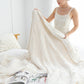 SOGA 2X 200X230cm Throw Blanket White Chenille Fleece Knitted Fabric on One Side Soft Suede