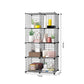 SOGA 2X Black Portable 8-Cube Storage Organiser Foldable DIY Modular Grid Space Saving Shelf