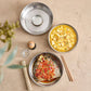 SOGA 26cm Dry Pot with Hammered Texture Natural Silver Color, a Kitchen Essential