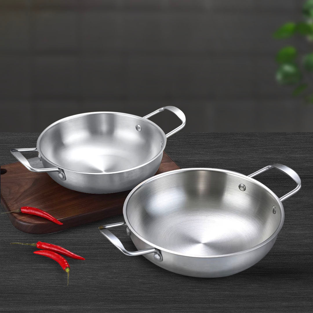 Soga 20cm Premium Silver Seafood Dry Pot Stockpot Versatile and Durable Kitchen Essential