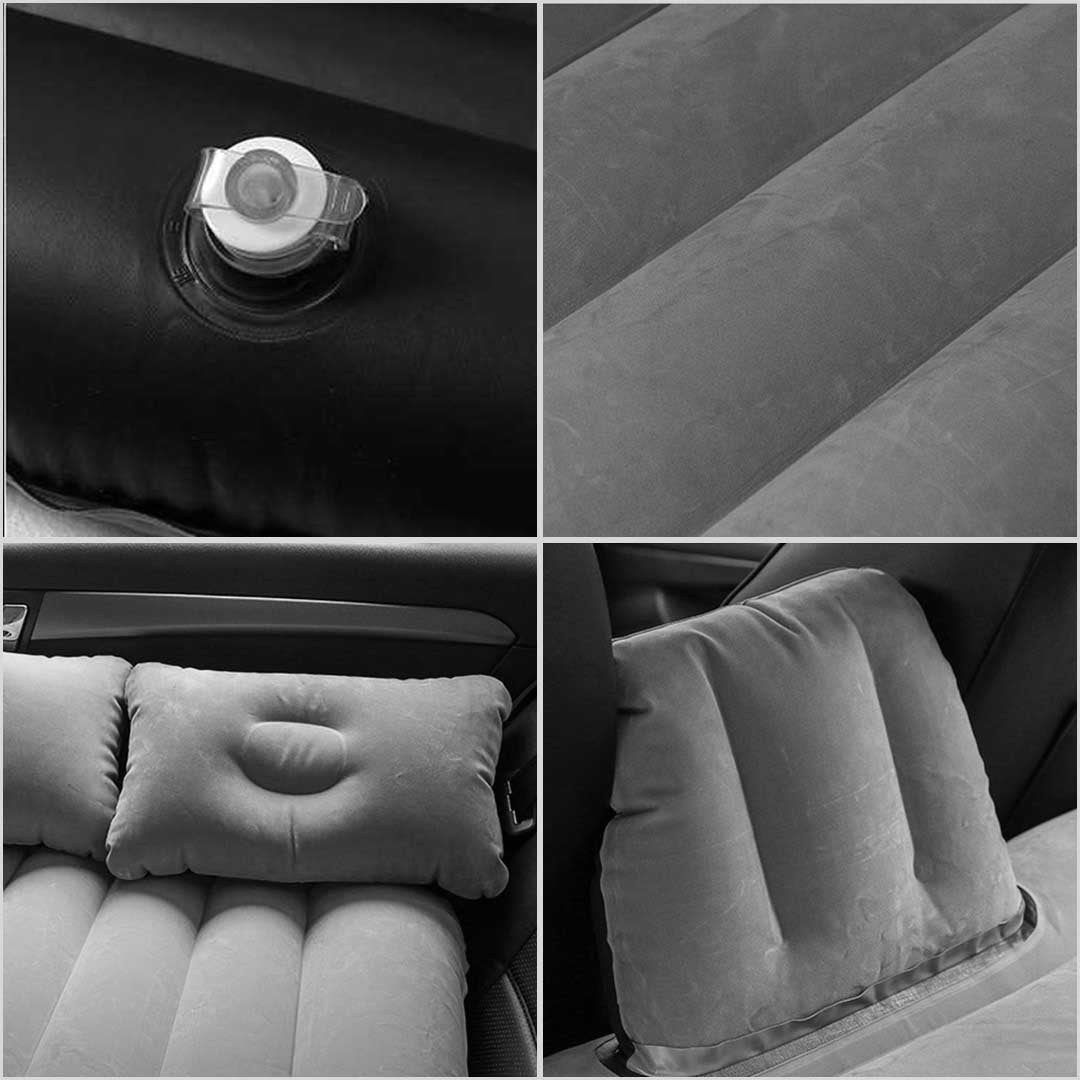 SOGA Portable Camping Car Set Inflatable Air Bed Mattress Storage Organizer Handheld Vacuum Blue