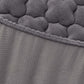 SOGA 2X Grey 153cm Wide Mattress Cover Thick Quilted Fleece Stretchable Clover Design Bed Spread Sheet Protector with Pillow Covers