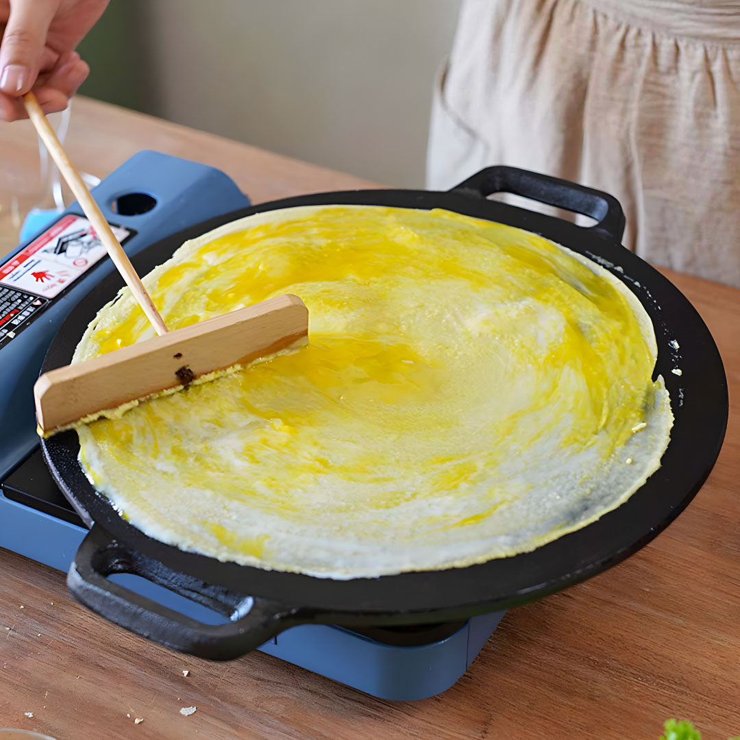SOGA 40X33cm Cast Iron Induction Crepes Pan Baking Cookie Pancake Pizza Bakeware