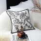 SOGA 45cm Throw Pillow Off White Wide Border with Branch and Pine Needle Design Pattern Home Decor