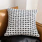 SOGA 2X 50cm Black & White Pattern Throw Pillow Thick Comfort Pro Polyester Fiber Cotton for Home Decor