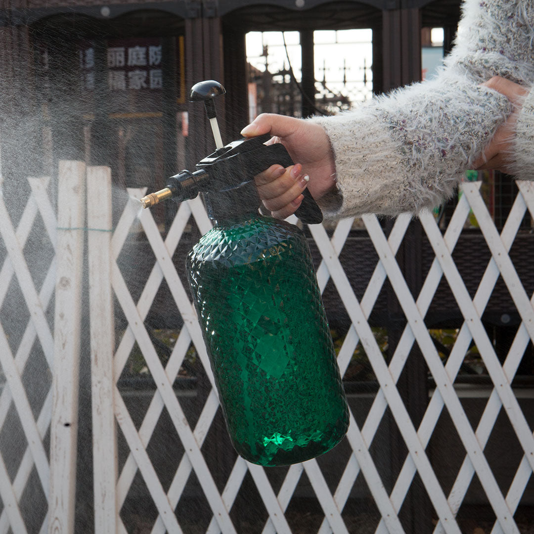SOGA 4X 2 Liter Mist Water Spray Bottle Hand Held Pressure Adjustable Nozzle with Top Pump Indoor Outdoor Gardening
