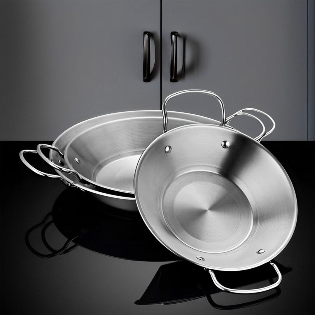 Soga 25cm Signature Dry Pot crafted with 201 Material in Silver Color and for Kitchen Essentials