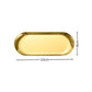 SOGA Gold Nordic Oval Plate Set Small, Medium and Large for 3 Pieces Kitchen