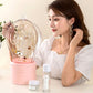 SOGA 2X Pink 360 Degree Rotating 2 Layered Jewelry Storage Box Waterproof Dustproof Accessories Organiser