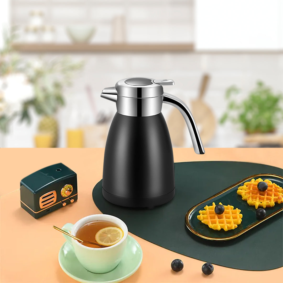 SOGA 1.2L Stainless Steel Insulated Vacuum Flask WaterBottle Black
