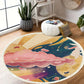 SOGA 2X 120cm Round Tassels Carpet Sky Landscape Clouds Boho Circle Area Rugs, Home Decor