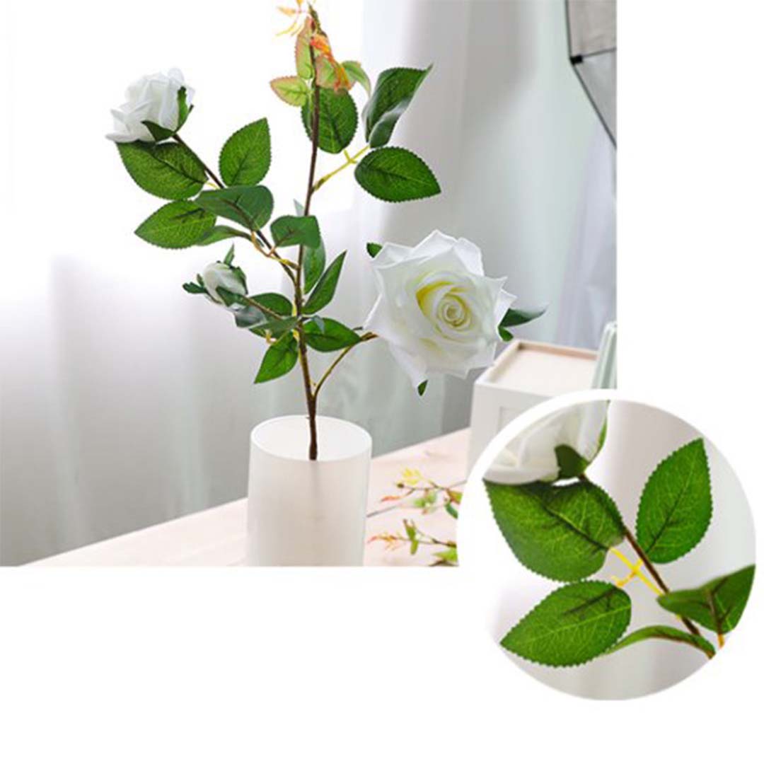 SOGA 12pcs Artificial Silk Flower Fake Rose Bouquet Table Decor Pink