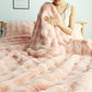 SOGA 2X 60X200cm Throw Blanket Pink Double Layer Rabbit Fur Cozy Comfort with Stylish Decor