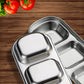 SOGA 15cm Silver Sauce Pan with Two Compartments Divided Sauce Dish Kitchen Essential