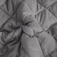 SOGA 2X Grey 138cm Wide Cross-Hatch Mattress Cover Thick Quilted Stretchable Bed Spread Sheet Protector with Pillow Covers
