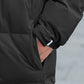 abbee Black 2XL Winter Hooded Overcoat Long Jacket Stylish Lightweight Quilted Warm Puffer Coat