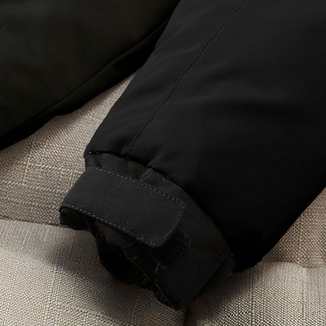abbee Black Large Winter Fur Hooded Down Jacket Stylish Lightweight Quilted Warm Puffer Coat