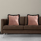SOGA 50cm Mid-century Style Raised Embroidery Texture Edged Square Throw Pillow