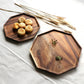 SOGA 2X 25cm Octagon Wooden Acacia Food Serving Tray Charcuterie Board Centerpiece Home Decor
