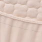 SOGA 2X Beige 183cm Wide Mattress Cover Thick Quilted Fleece Stretchable Clover Design Bed Spread Sheet Protector with Pillow Covers