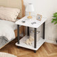 SOGA 2X 70cm White Ceramic Table Stone Pattern Modern Design with Black Metal Legs