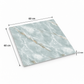 SOGA Peel & Stick Floor and Wall Tiles 60 x 60cm 10 Pack Jade Faux Marble