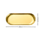 SOGA Gold Nordic Oval Plate Set Small, Medium and Large for 3 Pieces Kitchen