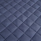 SOGA 2X Blue 183cm Wide Cross-Hatch Mattress Cover Thick Quilted Stretchable Bed Spread Sheet Protector with Pillow Covers
