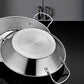 Soga 21cm Signature Dry Pot crafted with 201 Material in Silver Color For Kitchen Essential