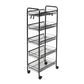 SOGA 2X 5 Tier Steel Black Bee Mesh Kitchen Cart Multi-Functional Shelves Portable Storage Organizer with Wheels