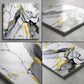 SOGA Peel & Stick Floor and Wall Tiles 30 x 30cm 10 Pack Blue Agate Faux Marble