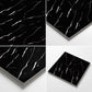 SOGA Peel & Stick Floor and Wall Tiles 30 x 30cm 10 Pack Black Faux Marble