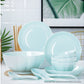 SOGA Light Blue Japanese Style Ceramic Dinnerware Crockery Soup Bowl Plate Server Kitchen Home Decor Set of 10