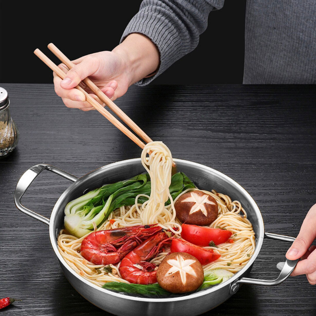 Soga 20cm Premium Silver Seafood Dry Pot Stockpot Versatile and Durable Kitchen Essential