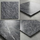 SOGA Peel & Stick Floor and Wall Tiles 30 x 30cm 10 Pack Grey Faux Marble