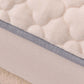 SOGA 2X Beige 183cm Wide Mattress Cover Thick Quilted Fleece Stretchable Clover Design Bed Spread Sheet Protector with Pillow Covers