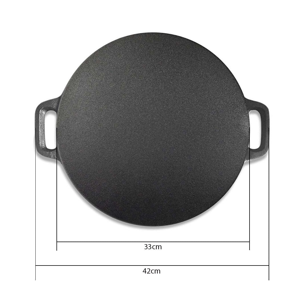 SOGA 40X33cm Cast Iron Induction Crepes Pan Baking Cookie Pancake Pizza Bakeware