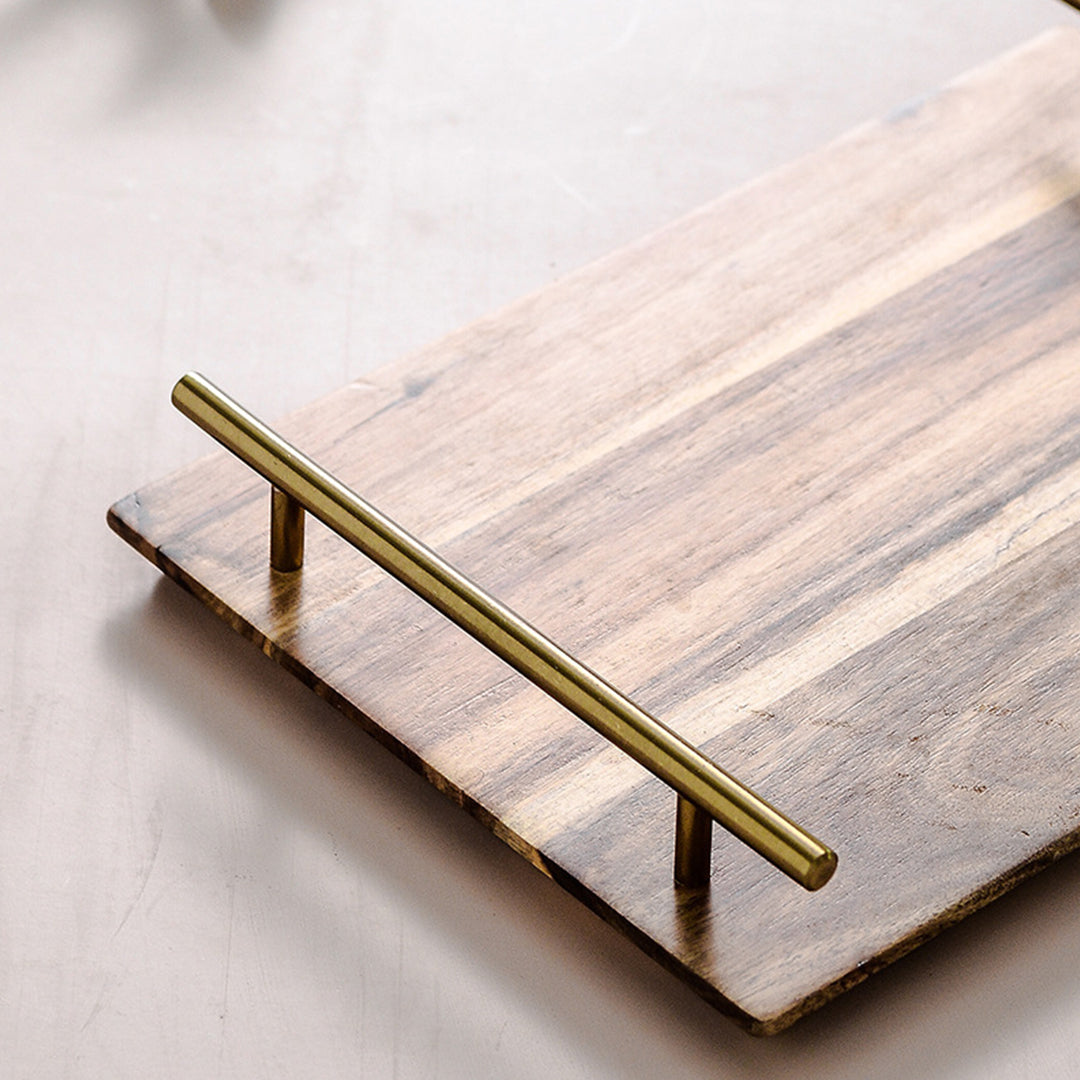 SOGA 36cm Brown Rectangle Wooden Acacia Food Serving Tray Charcuterie Board Centerpiece Home Decor