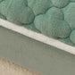 SOGA 2X Green 183cm Wide Mattress Cover Thick Quilted Fleece Stretchable Clover Design Bed Spread Sheet Protector with Pillow Covers