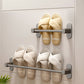 SOGA 29cm Wall-Mounted Slipper Organiser Adhesive Storage Space-Saving Wall Rack