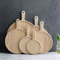 SOGA 2X 11 inch Round Premium Wooden Pine Food Serving Tray Charcuterie Board Paddle Home Decor